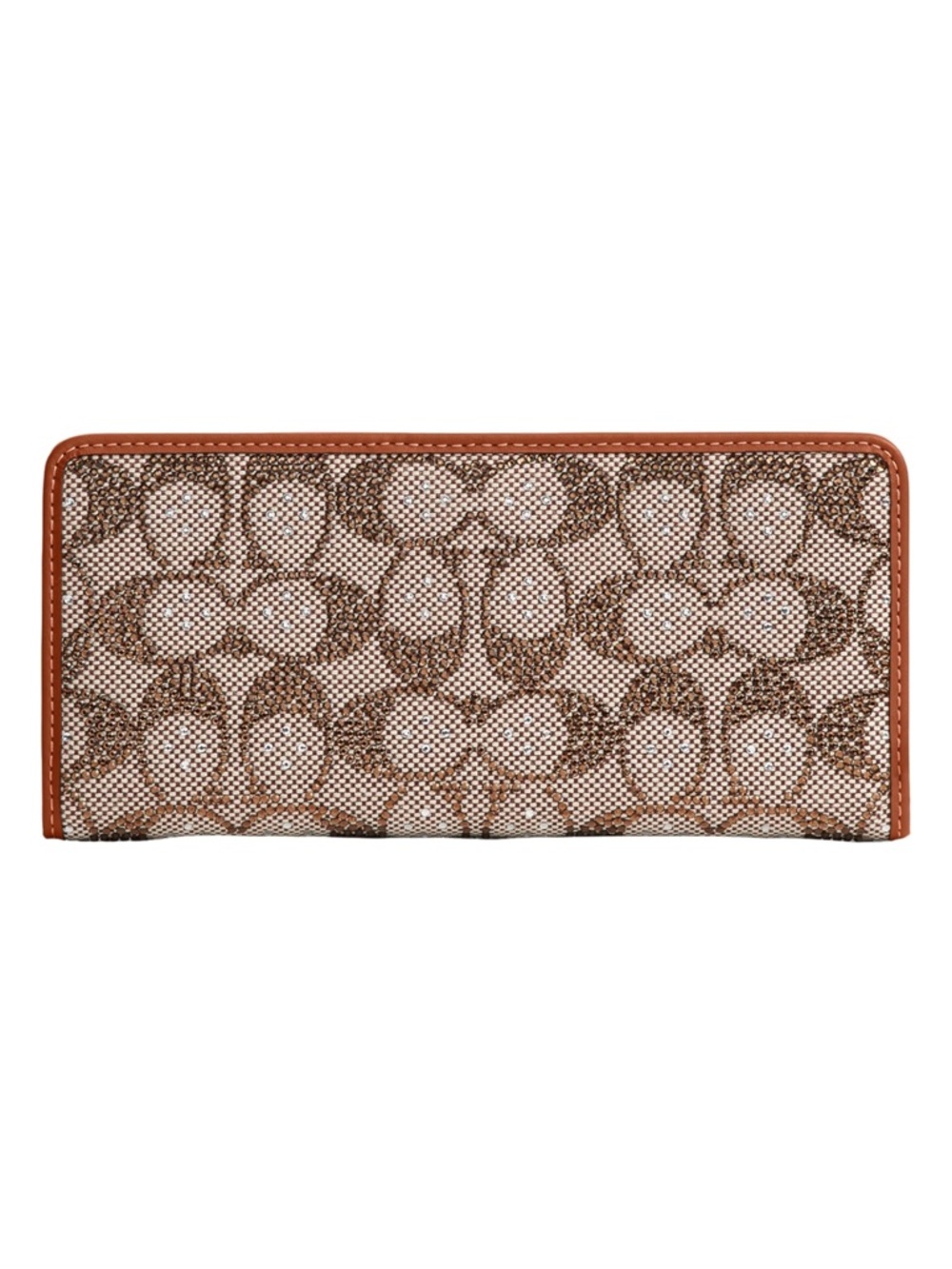 New Coach Signature Canvas Crystal Signature Jacquard Essential Slim Wallet - Picture 1 of 6